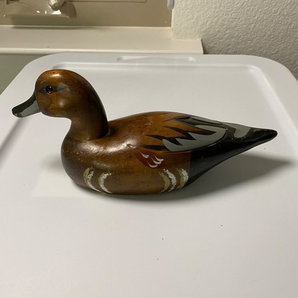 Beautiful Vintage Wooden Duck‎ Decoy Hand Carved Unsigned 10" - Picture 3 of 12